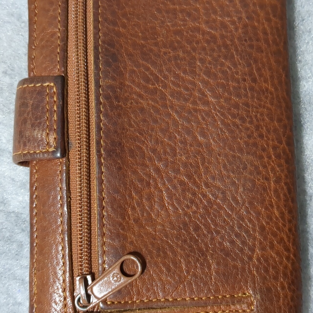 Fossil trifold Brown leather wallet - Picture 7 of 10